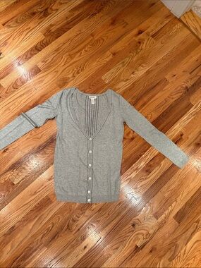 DIESEL Light Gray Button-Front Cardigan Sweater
70% silk 30% cotton